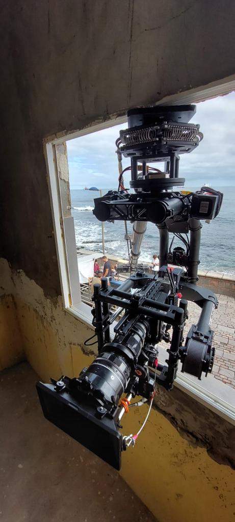 Rig estabilizado montado en localización